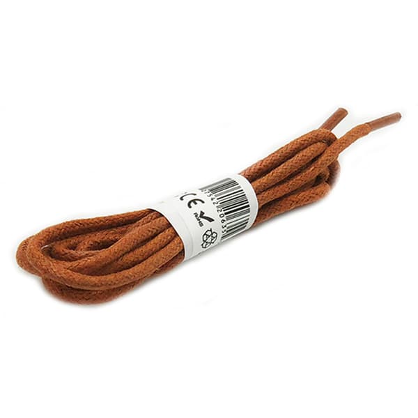 【03】Voksede runde snørebånd/skobånd 100cm Cognacsbrun