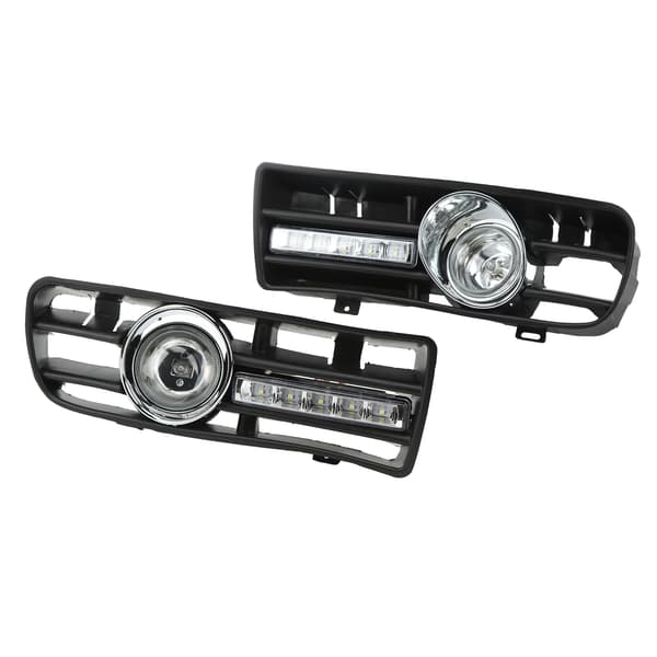 2 stk. H3 Tågelygter Gitre med LED DRL Lampe til 1997-2006 TDI MK4