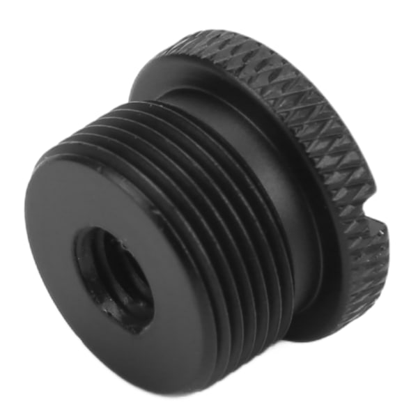 1/4 tum hona till 5/8 tum hane gängadapter Aluminiumlegering Mikrofon Skruvadapter Svart F18A