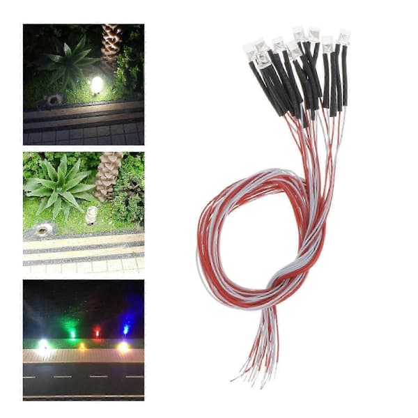 60 kpl 3 mm LED-valoja dioraamaan, junamalleihin, koristeluun
