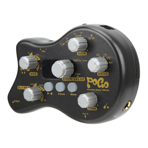 Guitar Multi Effects Processor Effekt Pedal POGO Delay Reverb Distortion Instrument Tilbehør EU Stik 100-240V