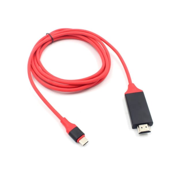 Typ-C till HDMI-kabel, HDTV-kabel, Typ-C till HDMI (röd)