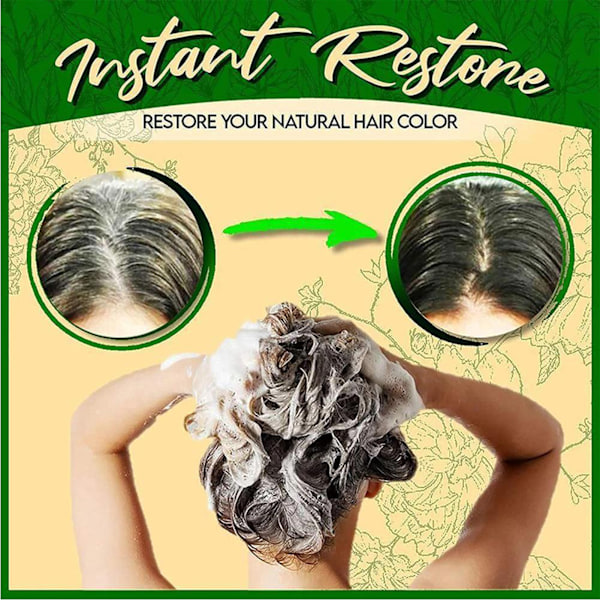 500 ml Hårfarve Shampoo Herbal Hårfarve Shampoo til Mænd og Kvinder