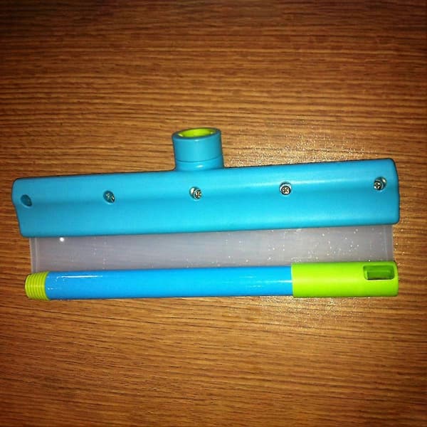 【03】Silicone Water Blade Cleaning Set Reusable Glass Cleaning Tools with Silicone Squeegee Microfiber Scrubber for Professional Car Care Finish Blue