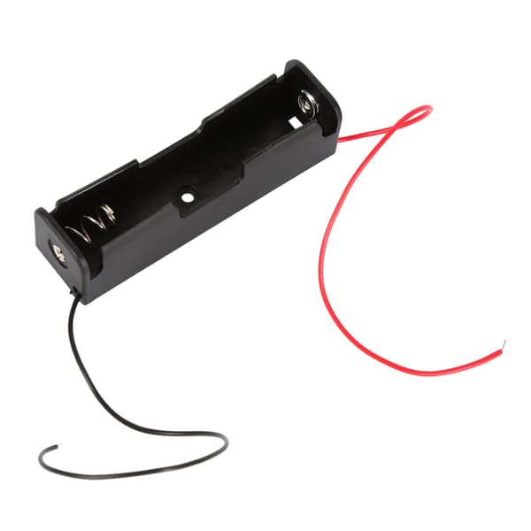 5 stk. batteriholder i plast til 1x 18650 batteri med ledninger