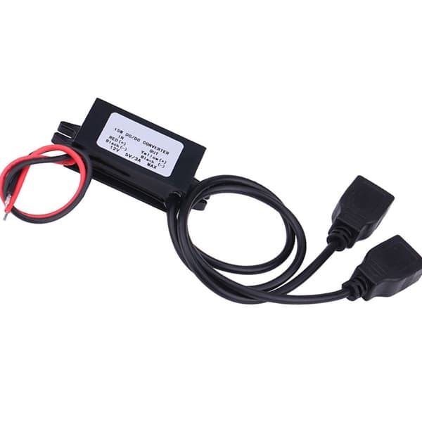 3A DC 12V til DC 5V Dual USB Oplader Adapter Konverter Modul til Bil Motorcykel Telefonopladning