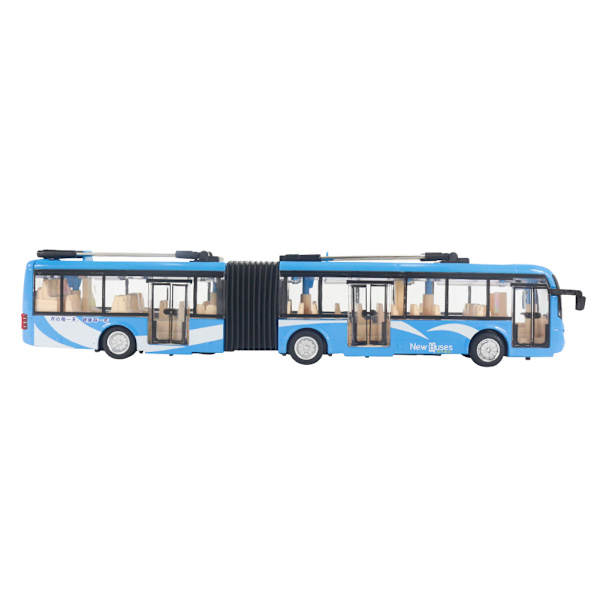 1:48 CS0133 Elektronisk Bybus Lys Bil Pædagogisk Legetøj til Børn Trafikmodel (Blå)