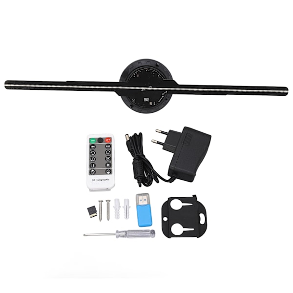 DF‑42SD 3D Hologrammituuletin, halkaisija 42 cm, 234 LED-hologrammiprojektoria yrityskäyttöön, 100–240 V