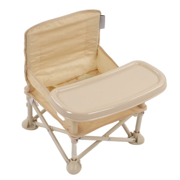 Baby Picnic Stol Spisning Bærbar Spædbarn Træningsstol Udendørs Sammenklappelig Sikkerhedssele Høj Pålidelighed til Spædbørn Trottie Standard Beige