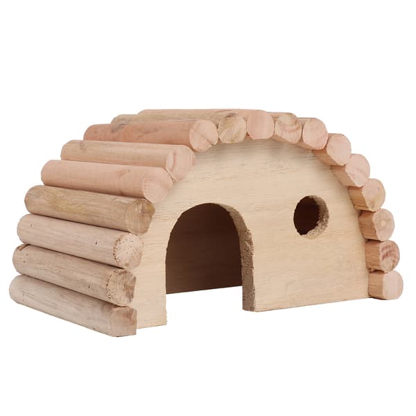 Træ Hamster Bue Seng Lille Dyr Varmt Hus Hamster Rede Træ Legetøj