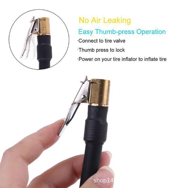 【03】Gummislang Flexibel Däckventilsförlängningsrör Adapter för Däckpump 40CM