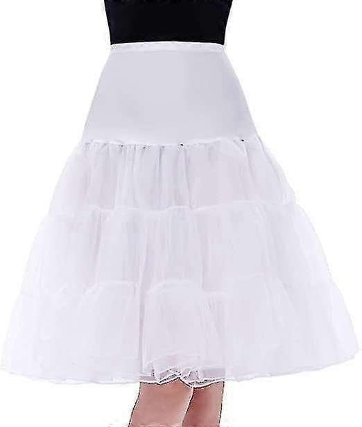 50'er underkjole Rockabilly kjole Crinoline Tutu underkjoler til kvinder - Snngv White M