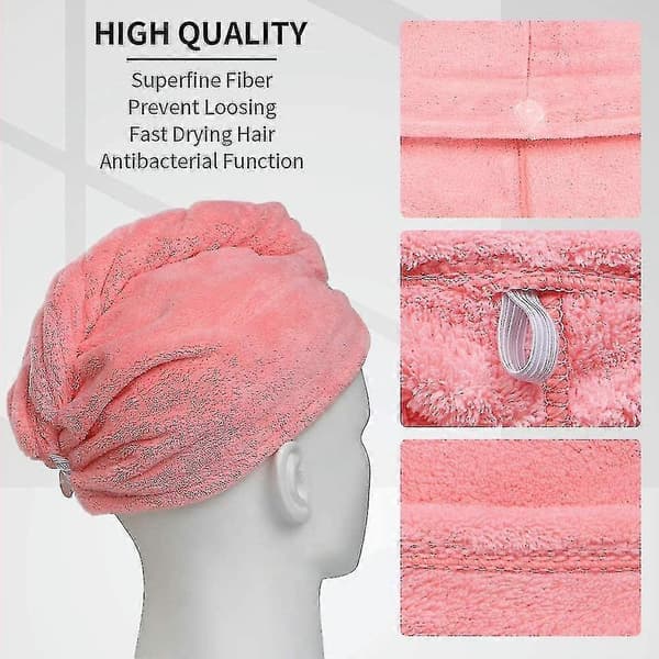 Hårhandduk, 3 st hårtorkhanddukar, superabsorberande mikrofiber turbanhårhandduk