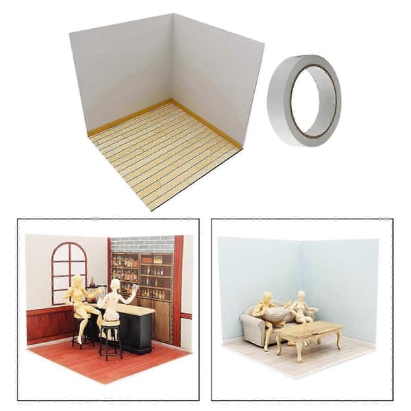1/12 Skala Display Baggrund til Miniatur Actionfigurer & Trykstøbte Biler - Organiser Din Samling Interior