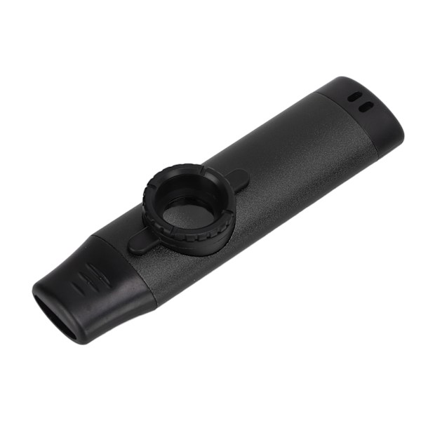 Metall Kazoo Resin Munstycke Justerbar Täthet Blåsinstrument med Flöjtmembran Svart