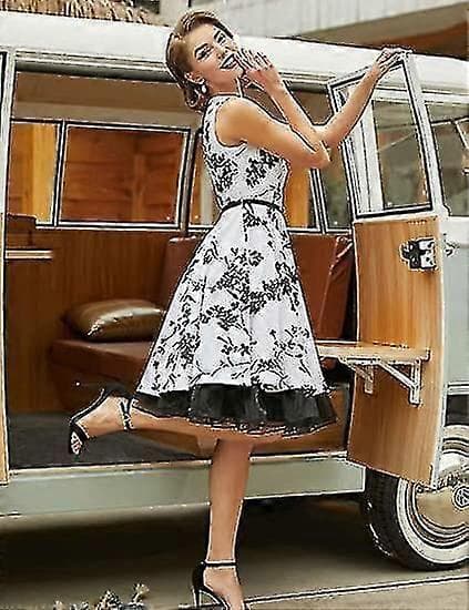 50-tals underkjol Rockabilly Klänning Crinoline Tutu Underkjolar för kvinnor - Snngv Black M