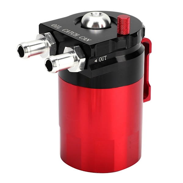 Bilmodifikationstilbehør 300 ml Baffled Universal Oil Catch Breather Can Reservoir Tank Rød
