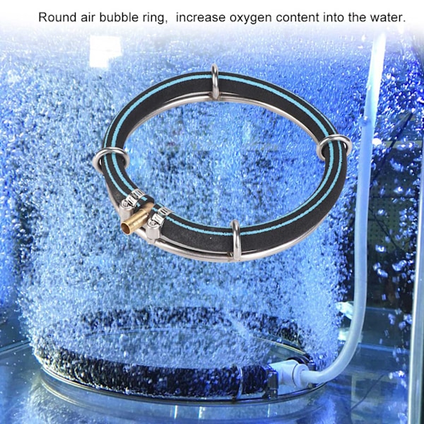 Akvarium Rund Luftboble Diffuser Ring Fiskedam Iltning Bubler (Enkelt Ring Dia 15cm)