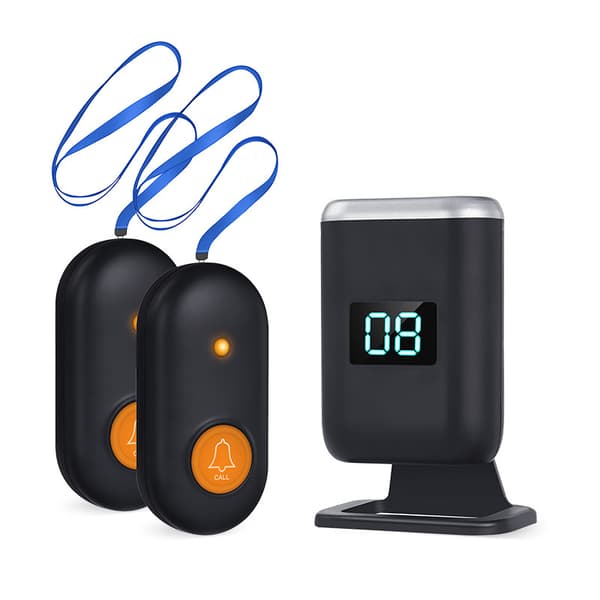 【03】Caregiver Pager Wireless Call Button compatible with the elderly, Alert Button compatible with seniors with vibration, LED display