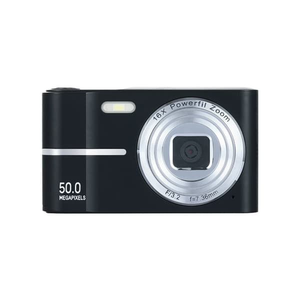 【03】Portable Classic Retro Digital Camera 4K 50MP 16x Digital Zoom 2.4 Inch Screen Black