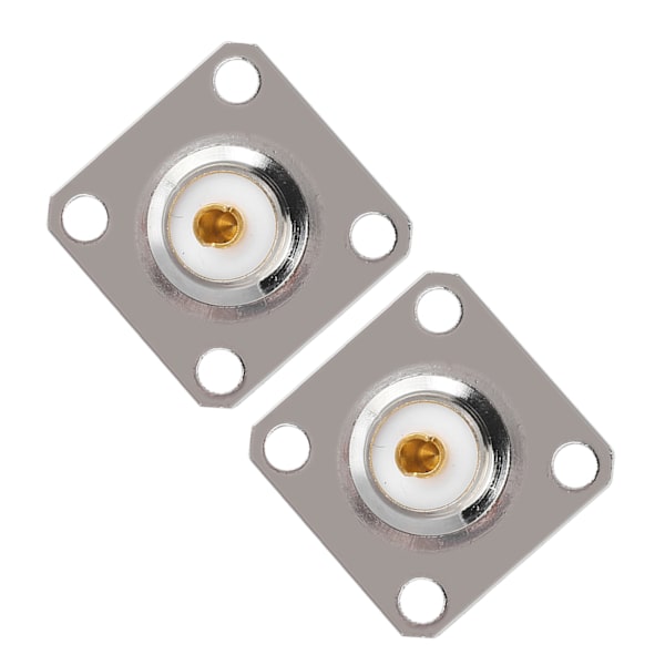 2 st UHF Hona SO239 4 Håls Socket Panel Chassi RF Koaxial Adapter Kontakt