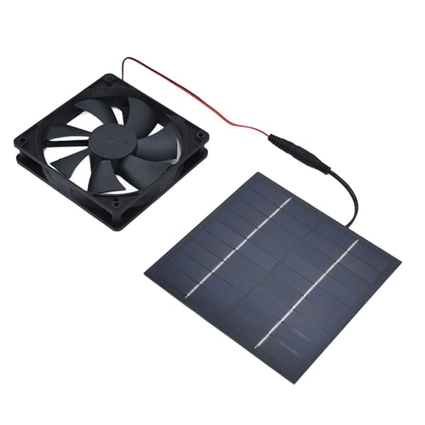 Solcelledrevet Udstødningsventilator 10W Enkelt Ventilator Vandtæt Solpanel Ventilatorsæt til Hønsehuse Drivhuse