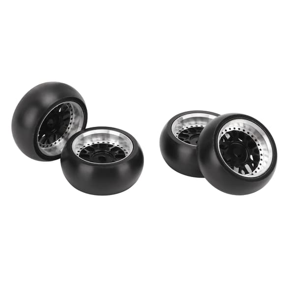 4 stk RC Drift-dæk Aluminiumlegering Stabil Fleksibel Drift-bildæk til Wltoys 1/28 RC Bil Sort