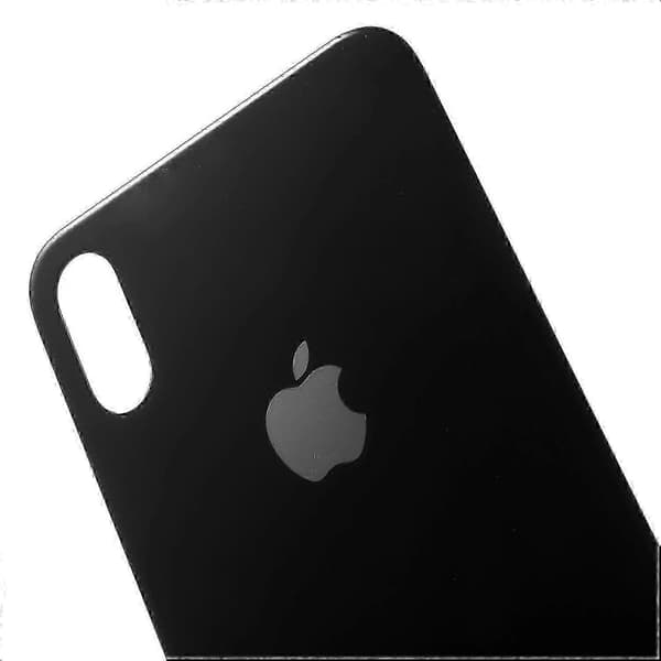 Højkvalitets glasbagside til iPhone X (ti), ZXL Black