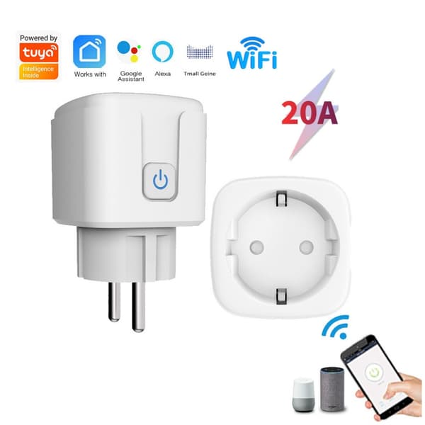 4 stk. Smart Plug Wifi fjernbetjent afbryder 20A
