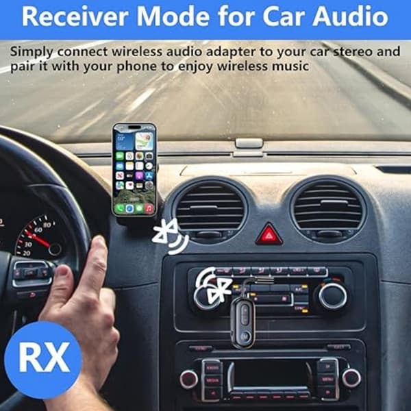 Bluetooth 5.4 sender/modtager - 2-i-1 trådløs Bluetooth-lydsender til hovedtelefoner eller BT-enheder