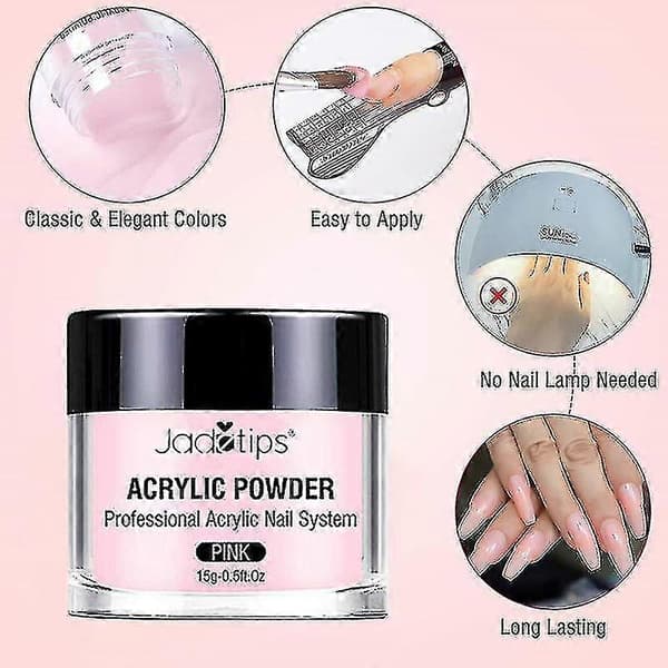 40 ml akryl neglefarver med børste neglekunst startsæt manicureværktøjer