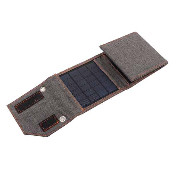 Foldbar solpaneloplader polykrystallinsk silicium 8W 5V USB-port udendørs foldetaske soloplader til camping vandreture bjergbestigning