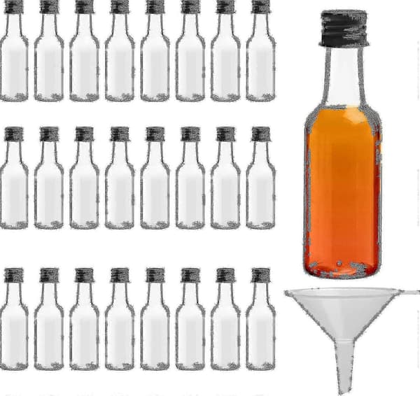 【03】Mini Bottles (24-pack) - Reusable 50ml Empty Bottles With Screw Caps And Funnel【jl】
