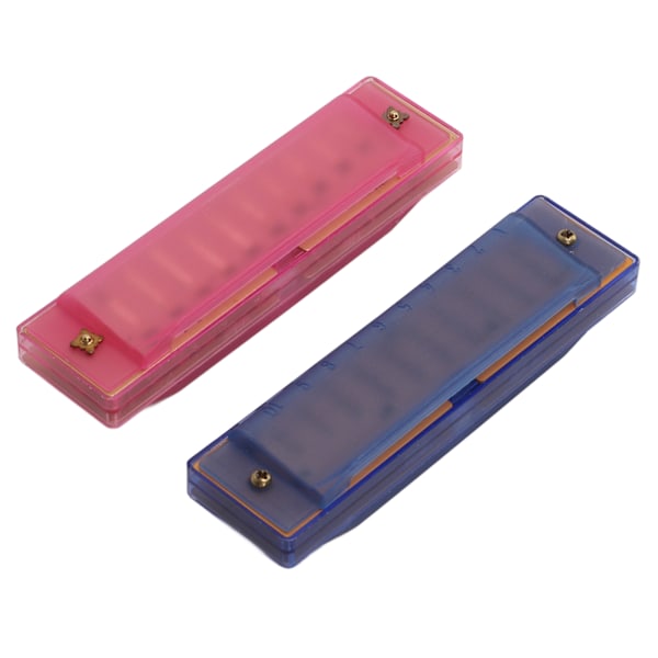 2 st Harmonica Dammtät Genomskinlig Plastfodral Lättviktig Bärbar Munspel för Barn