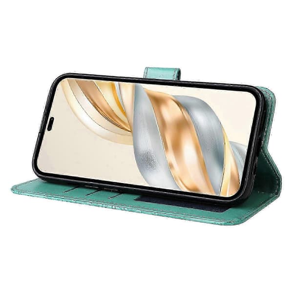 Læderetui til Honor Magic7 Lite 5G/ X9c 5G Solsikke Pung Cover -NBB Green