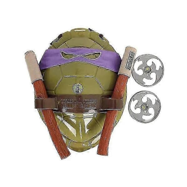 Ninja Turtles Actionfigurset - Leo, Raph, Mikey & Don med rustning och vapen ban
