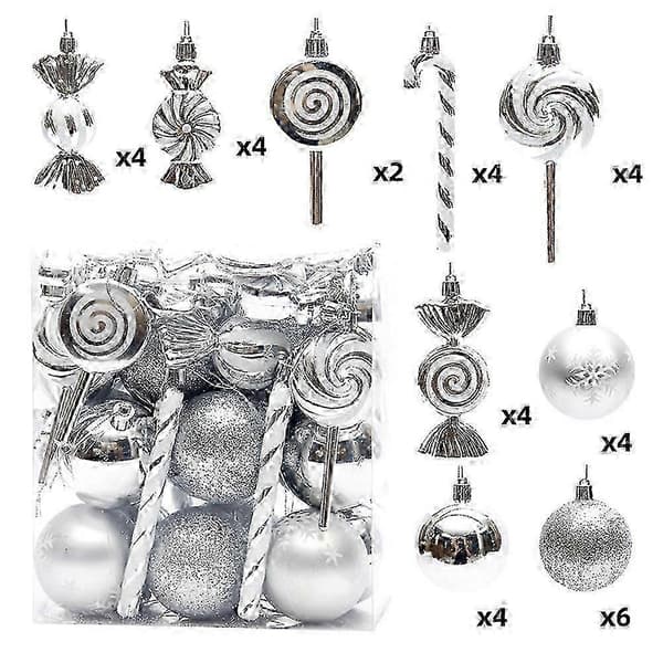36 st julgranskulor julgranshänge tryckta formade hängen julkulor Punainen
