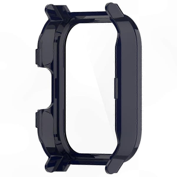 Slidstærkt PC-etui med hærdet glas til Haylou LS02 Smartwatch - Grøn beskyttelse Multicolor Ink Blue