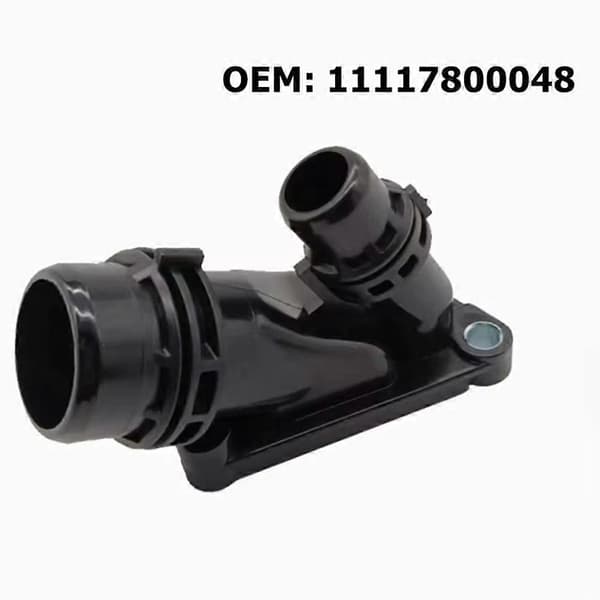 Bilmotorens kølevæsketermostat vandflange til BMW E81 E90 E60 F10 N47 N47s N57 N57S kølesystemstik Black