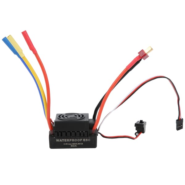 60A Vandtæt Børsteløs ESC Elektrisk Hastighedsregulator til SCX10 1/10 RC Bil Model T Stik