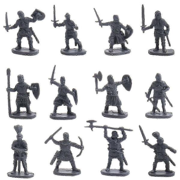 1:72 200/sæt Plastikfigurer Legetøjssoldater Sværdkæmper Action DIY Krigsscene Legetøj