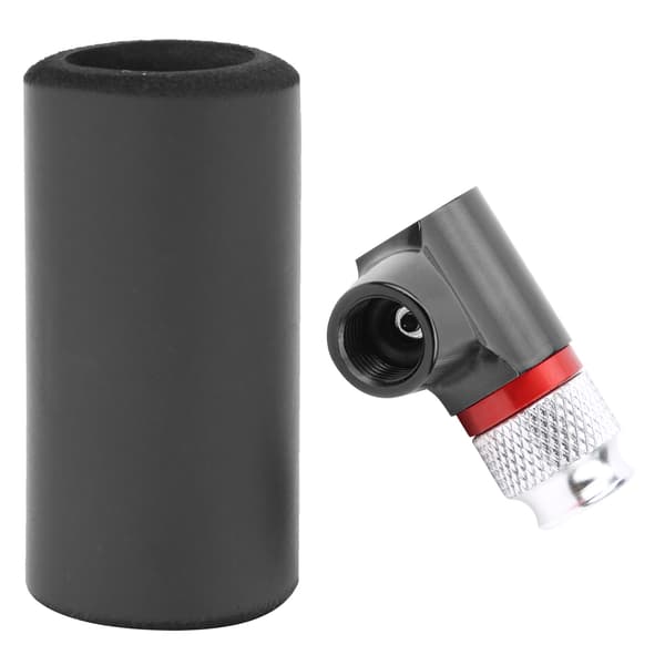 Håndpumpe til cykeldæk, bærbar mini CO2-pumpe med svampesleeve, sort
