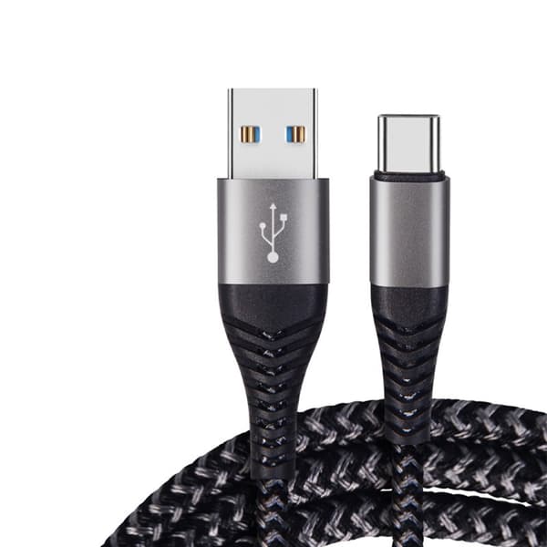 60W USB-C hurtigopladningskabel 2-pak, nylonflettet USB til Type-C-kabel, kompatibel med Apple, Samsung, Huawei 2 m