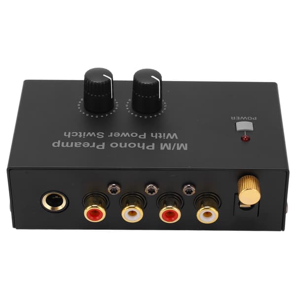 Phono Forforstærker RCA L R Input Output Level Pladespiller Volumenkontrol EU Stik 100‑240VAC PP500