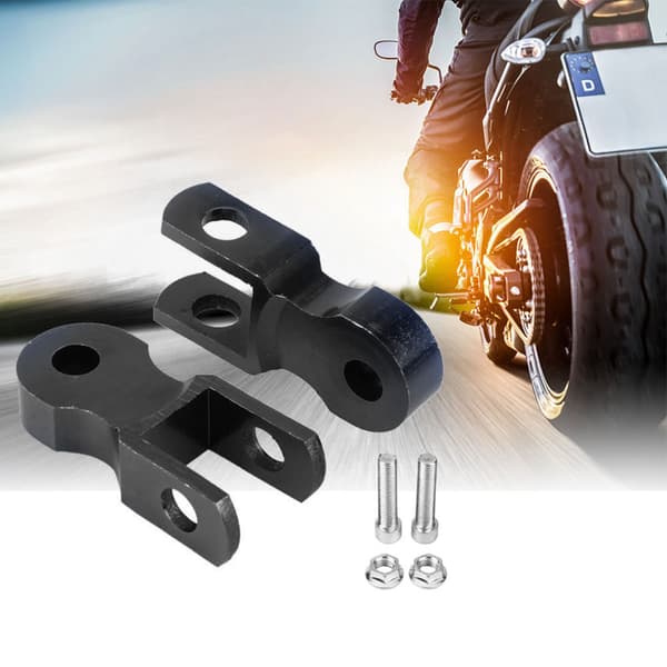 2 stk. Motorcykel baghjulsophæng riser 5 cm højdeforøger pude til chassis (med skrue)