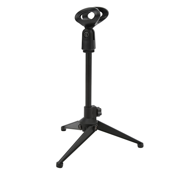 Justerbar Bordmikrofon Tripod Stand Holder Beslag Bord Mikrofonholder med Mikrofonklips til Konference Live Broadcast