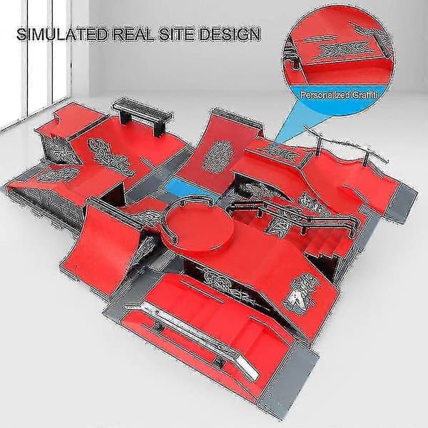 【03】Sormiskeittilaudat Skeittipuiston ramppiosat Dekki Urheilupelit lapsille A
