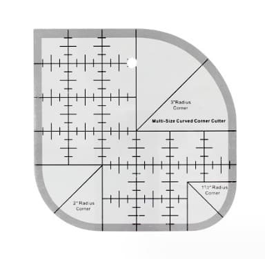 【03】1 stk. buet vinkelmåler til quiltning, syning af patchwork - rund kant