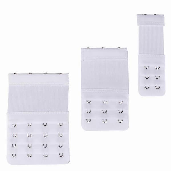 BH-förlängare, elastisk BH-förlängare med hakar, 9-pack (svart, vit, beige)