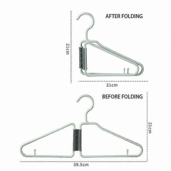 Pladsbesparende foldbare bøjler til tøj, skridsikkert bærbart design til hjemmebrug og rejser Random Color 1pc